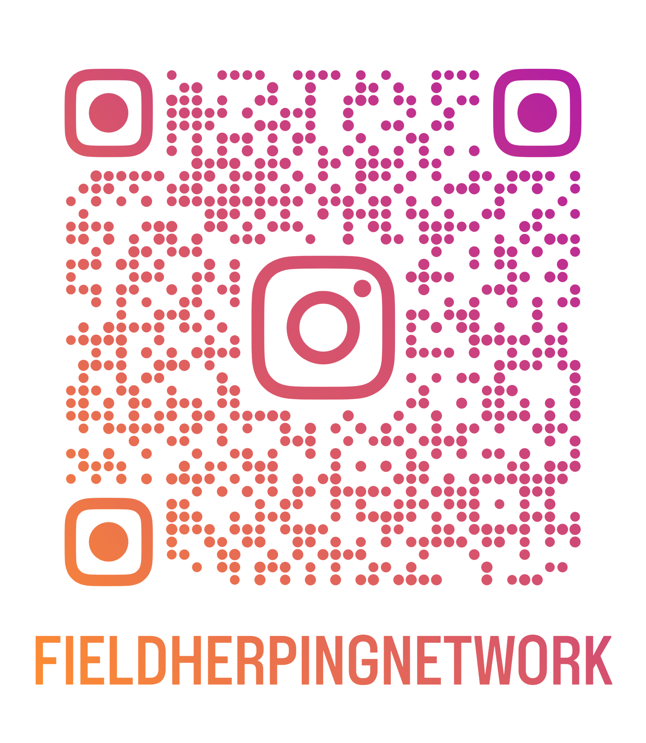 QR code linking to Field Herping Network Instagram